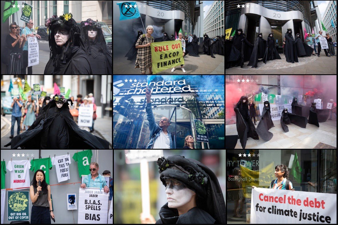 BREAKING NEWS: 12.06.23 IPIECA / Standard Chartered / COP28 protest today in London. 

Photo credits: Gareth Morris

show.pics.io/xr-global-medi…