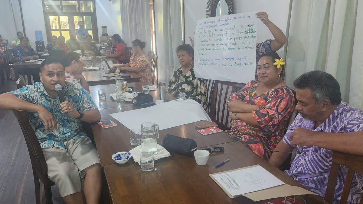 UNDP_Samoa's tweet image. Human Resource Officers from @samoagovt&apos;s state owned enterprises undergoing #integrity training, under the #UNPRAC project, funded by @MFATNZ. 

Promoting #anticorruption measures &amp;amp; committing to #ethics to improve service delivery.

Read more ▶️ bit.ly/ethics_commitm…