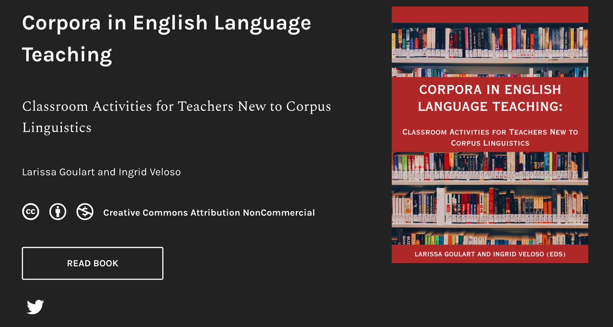 Are you an English teacher who wants to use Corpus in the classroom and don’t know where to start? 
UFRGS and <a href="/montclairstateu/">Montclair State University</a> students have collaborated to develop tasks focused on the needs of BR learners that you can implement (or adapt) in your class.
pressbooks.pub/testbook123/