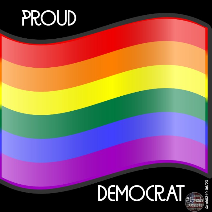 I am a proud Democrat. 

I am proud to be an ally to the LGBTQ community.

It is sad the GOP fills minds with prejudice, hate and ignorance.

Don't be a part of it.  Be Proud!
#LoveIsLove 
#PrideMonth2023 
#FreshResists