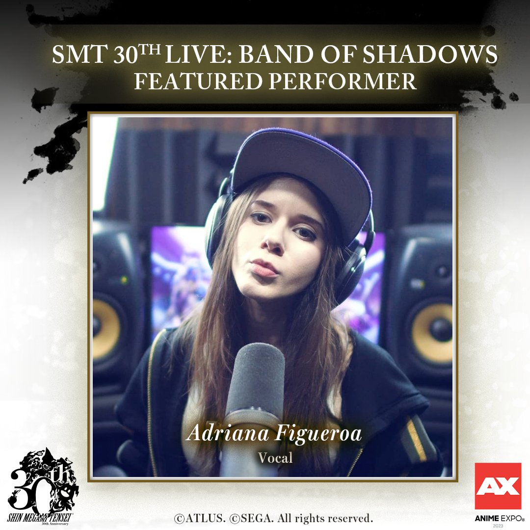 Atlus_West's tweet image. Tickets for the SMT 30th Live: Band of Shadows concert are selling fast! Jam out to some of your favorite Shin Megami Tensei tunes with the Soundtrec band, featuring @AdrianaFigueroa, @ShotaNakama, and @Masatoitoh! 🎶

Buy your ticket 🎟️ atlus.link/42JbbBE