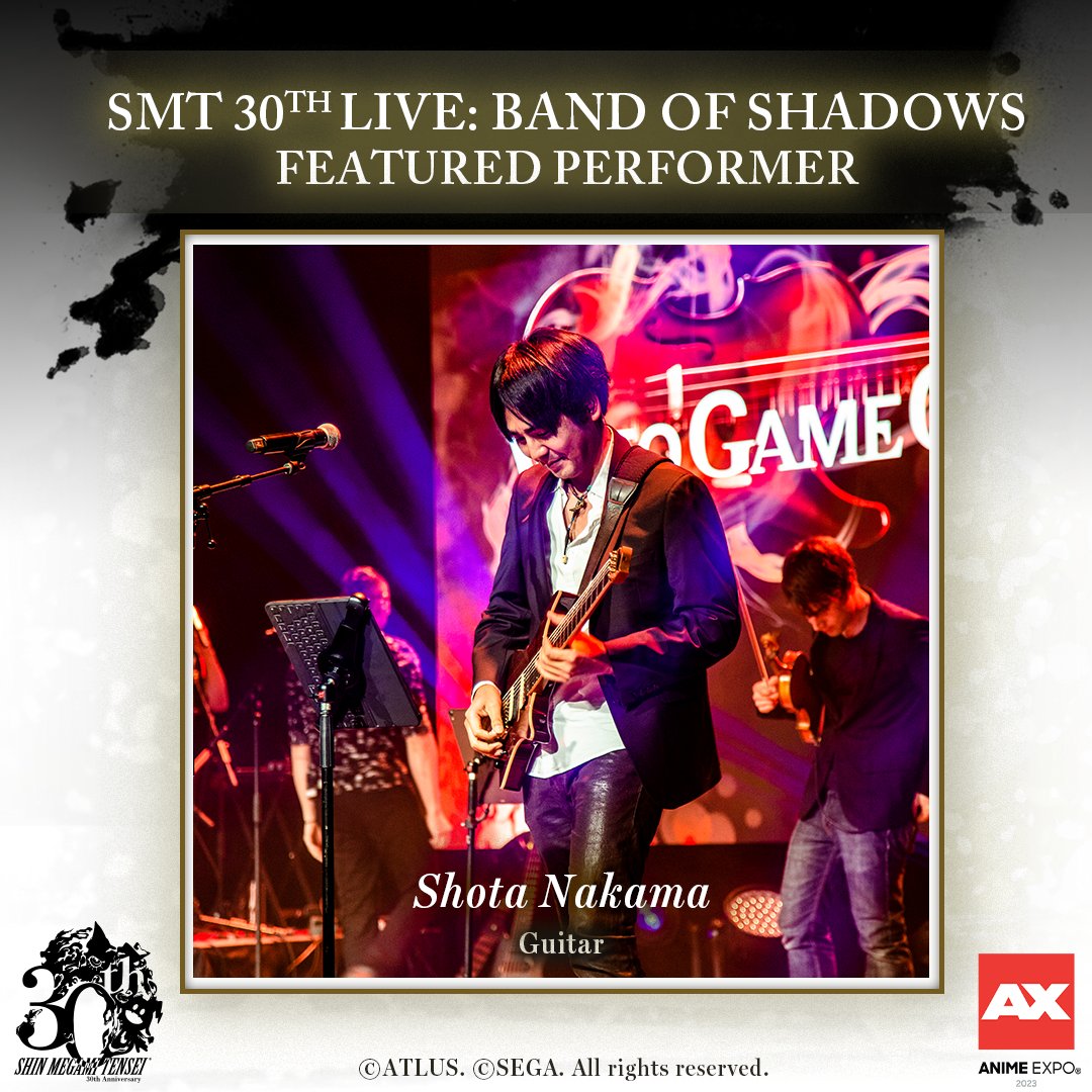Atlus_West's tweet image. Tickets for the SMT 30th Live: Band of Shadows concert are selling fast! Jam out to some of your favorite Shin Megami Tensei tunes with the Soundtrec band, featuring @AdrianaFigueroa, @ShotaNakama, and @Masatoitoh! 🎶

Buy your ticket 🎟️ atlus.link/42JbbBE
