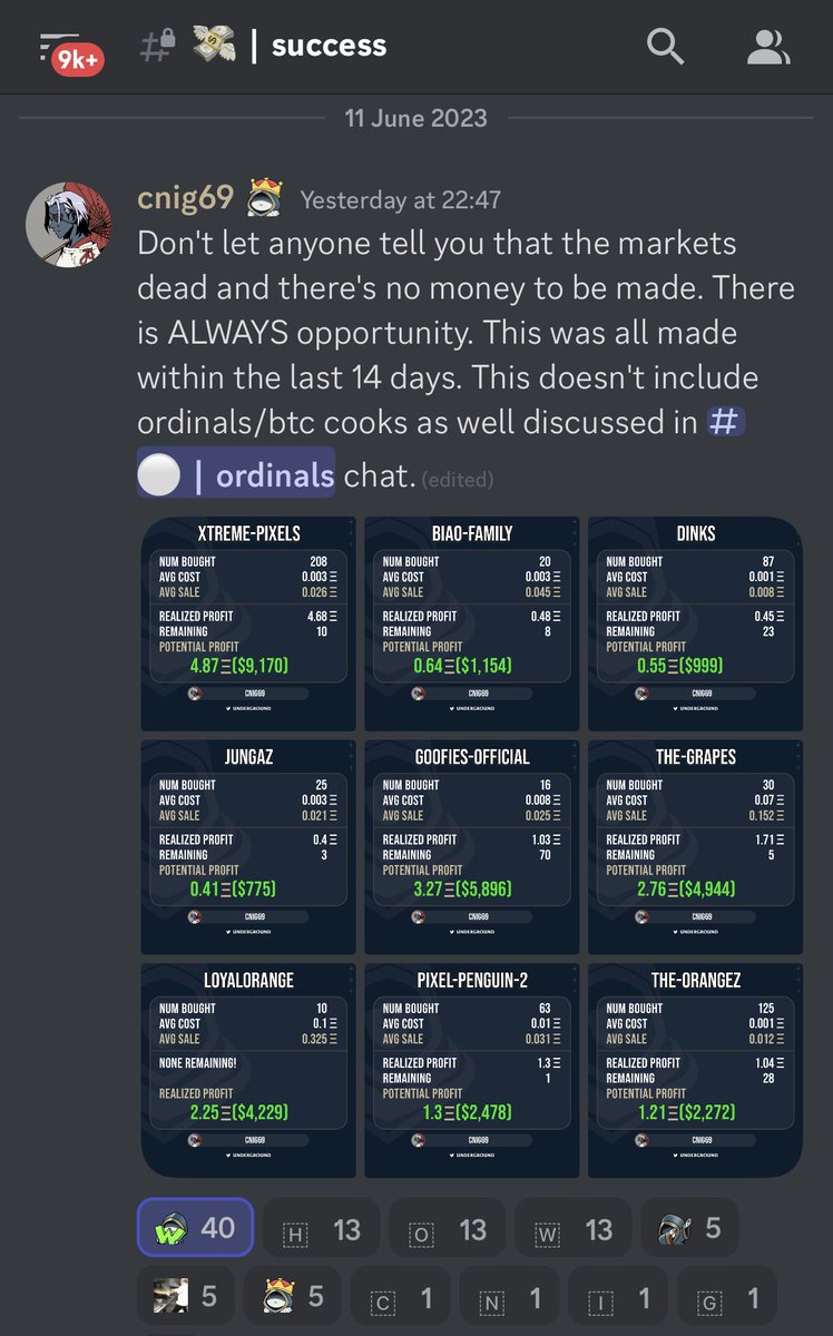 underground's tweet photo. Bear market? 

@cnig69 showing there’s opportunity if you’re willing to show up daily 🔥 https://t.co/b8jj3xq0Sh