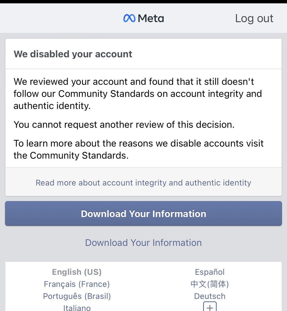 @facebook @Meta my account was hacked on June 10, 2023 while I was on vacation.  The hacker changed my profile pic and password.  Cannot get anyone to help me.  I have emailed disabled@fb, support@fb, security@fb.  I have never had a warning in my 13 years on this platform!