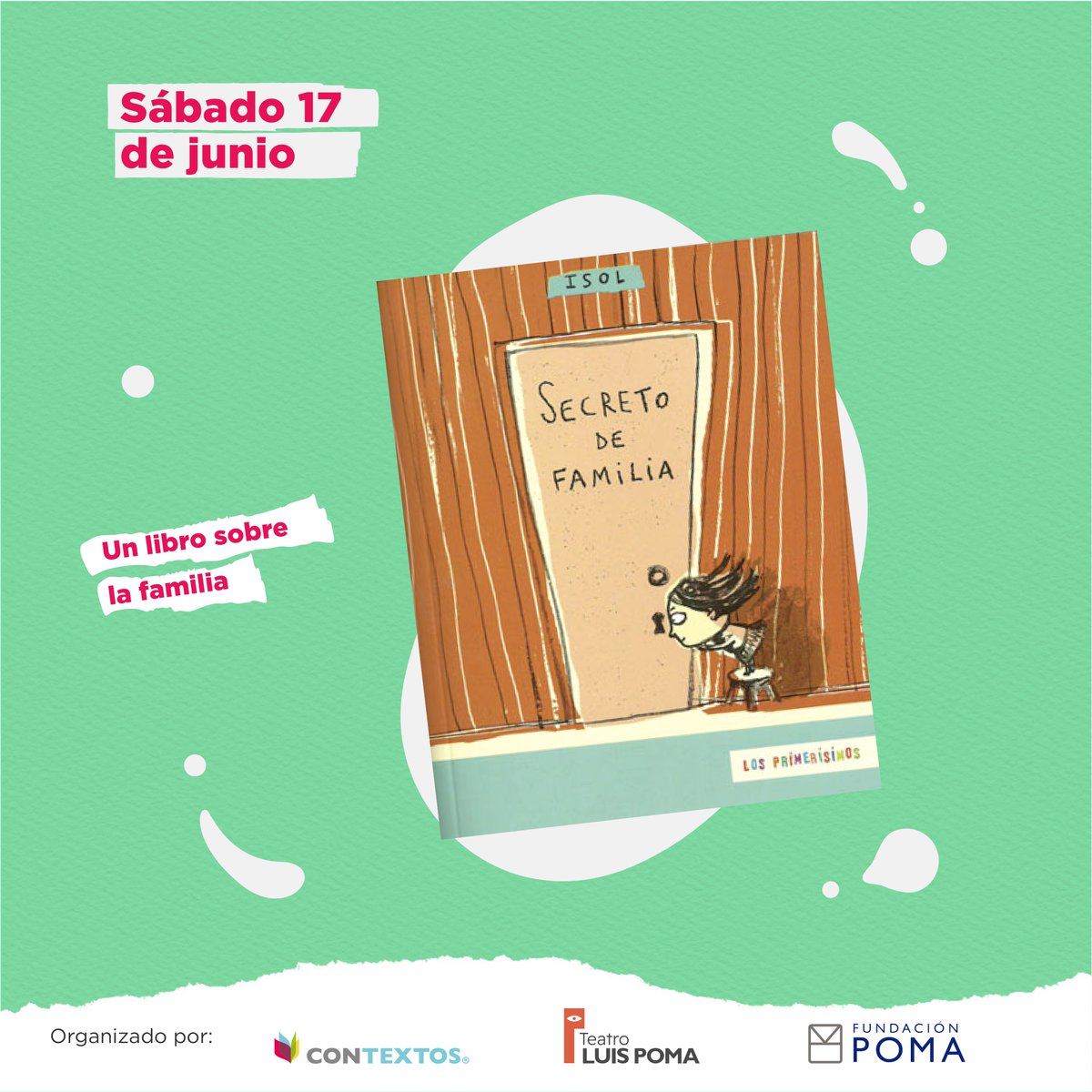 FundacionPoma's tweet photo. ¿Te apasiona sumergirte en historias intrigantes y descubrir los secretos que se ocultan entre las páginas de un libro? 

Acompáñanos en nuestra tarde de lectura guiada sobre el fascinante libro "Secretos de Familia", junto a nuestros amigos de @ConTextos_SV en el @TeatroLuisPoma https://t.co/bn6AnKnbFV