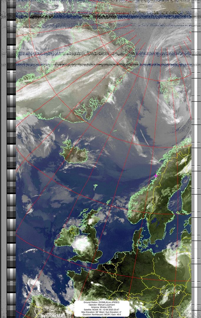 ManuelLausmann's tweet photo. Ground Station: DO3MLA  JP65EQ  NOAA12-06-2023 23:48 https://t.co/TQsOpMsK4C