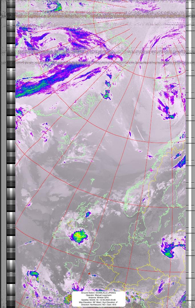 ManuelLausmann's tweet photo. Ground Station: DO3MLA  JP65EQ  NOAA12-06-2023 23:48 https://t.co/j0Yfo1pZPH