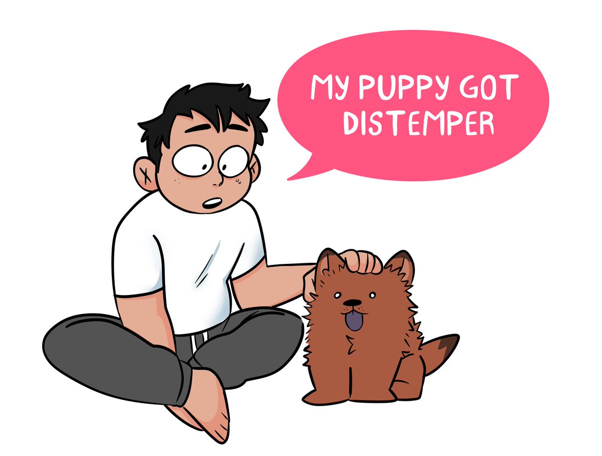 spicyzackhour's tweet photo. Opening commissions and donations for an emergency!! 

Last month my brother adopted a puppy, unknown to us the place she was kept in had an outbreak of distemper, so I used my savings to help and also rehome my chihuahua for a month

DMs are open for anyone that wants to help! https://t.co/D8KKi2bkU4