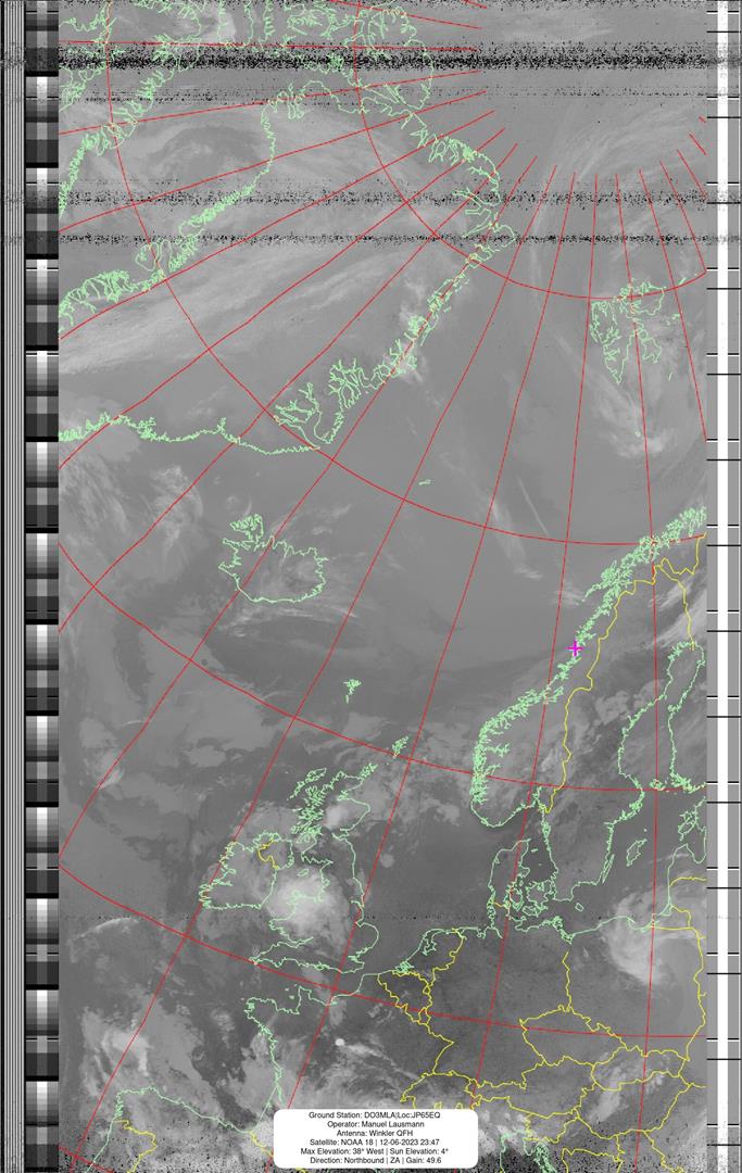 ManuelLausmann's tweet photo. Ground Station: DO3MLA  JP65EQ  NOAA12-06-2023 23:49 https://t.co/YgNemmYdo1