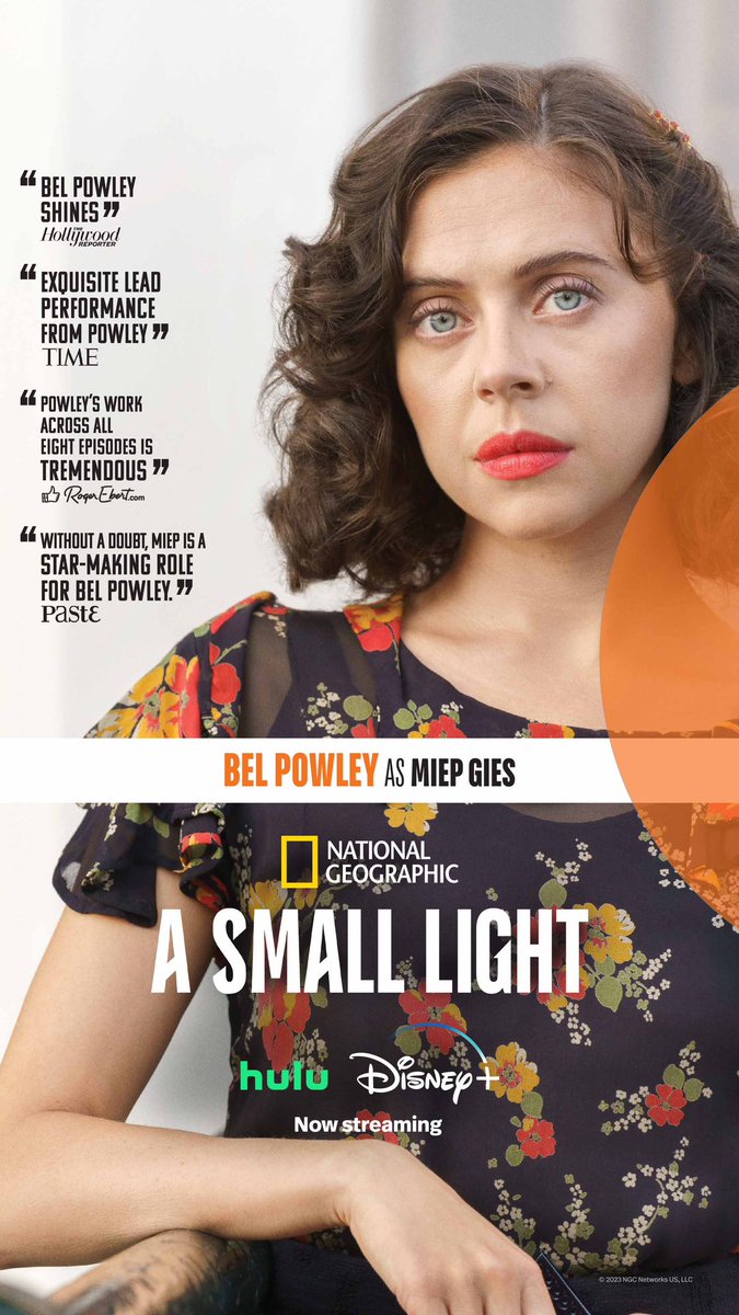 sweeetanj's tweet photo. Some stood by. She stood up. 

On what would be Anne Frank’s 94th birthday, please watch @natgeotv #ASmallLight with amazing performances by @belpowley as Miep Gies (the brave, young woman who risked everything to shelter Anne Frank and her family during WWII) and @lievschreiber as Otto Frank, now streaming on @disneyplus and @hulu.
