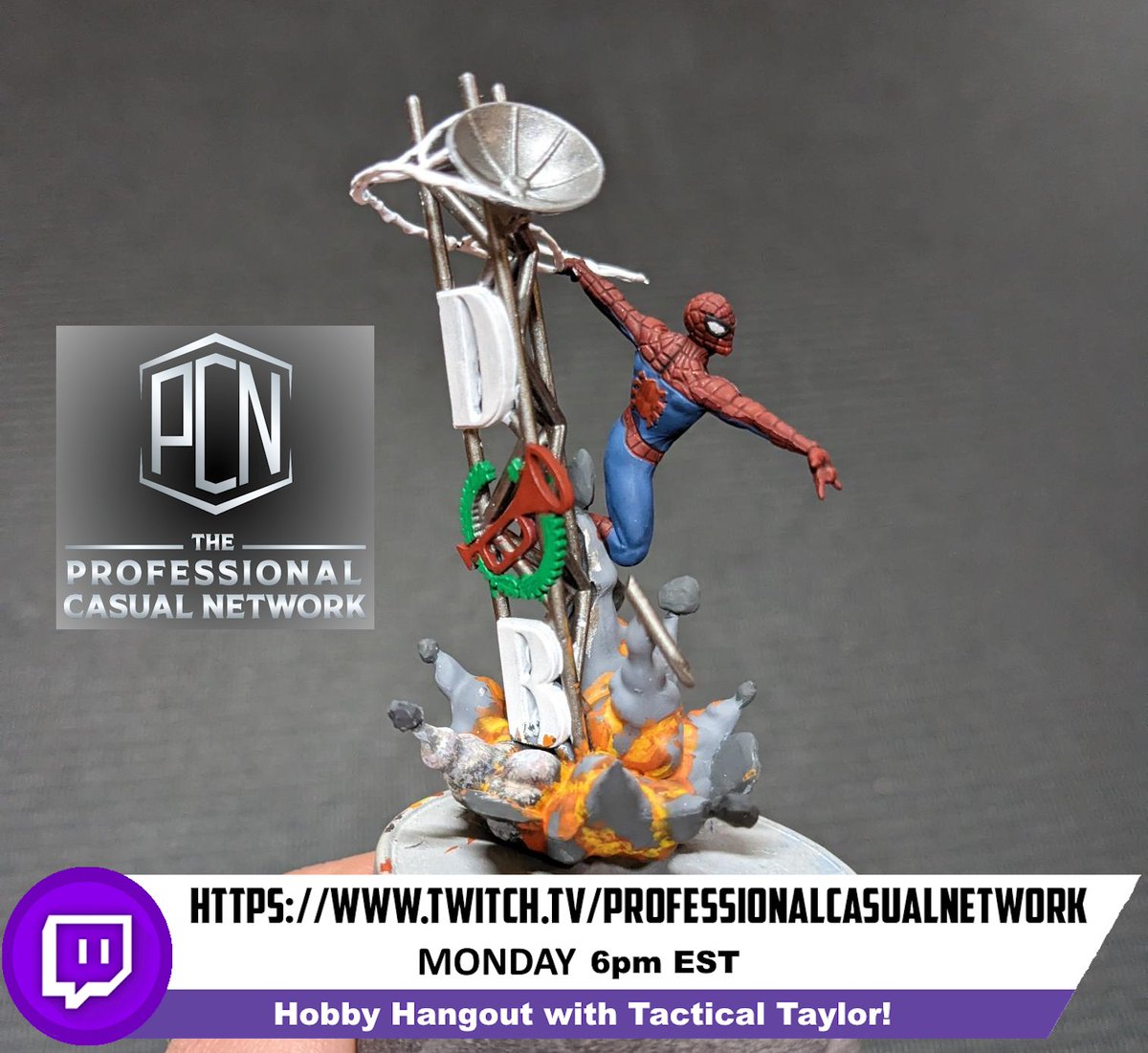 Time for #HobbyHangout with <a href="/TacticalTaylor_/">Tactical Taylor</a> ! Tonight we finish Spiderman! twitch.tv/professionalca…

Shatterpoint Giveaway: professionalcasual.com/shatterpointco…

#marvel #mcp #starwarsshatterpoint #paintingmcp <a href="/atomicmassgames/">Atomic Mass Games</a>