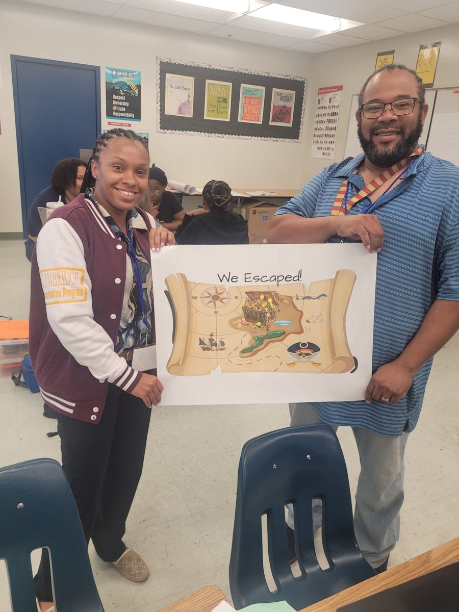 segarrac's tweet photo. ๐๐ฅ THEY DID IT! ๐งฉ
They've cracked the code, unlocked the mysteries, and successfully ESCAPED! ๐๐ชโจ B.E.S.T. #MathCriticalContent #SummerInstitute escape room was a hit! ๐๐ @BrowardMath #MathAdventures #PassionForMath #EducatorsOnFire https://t.co/dPDS7pCNrj