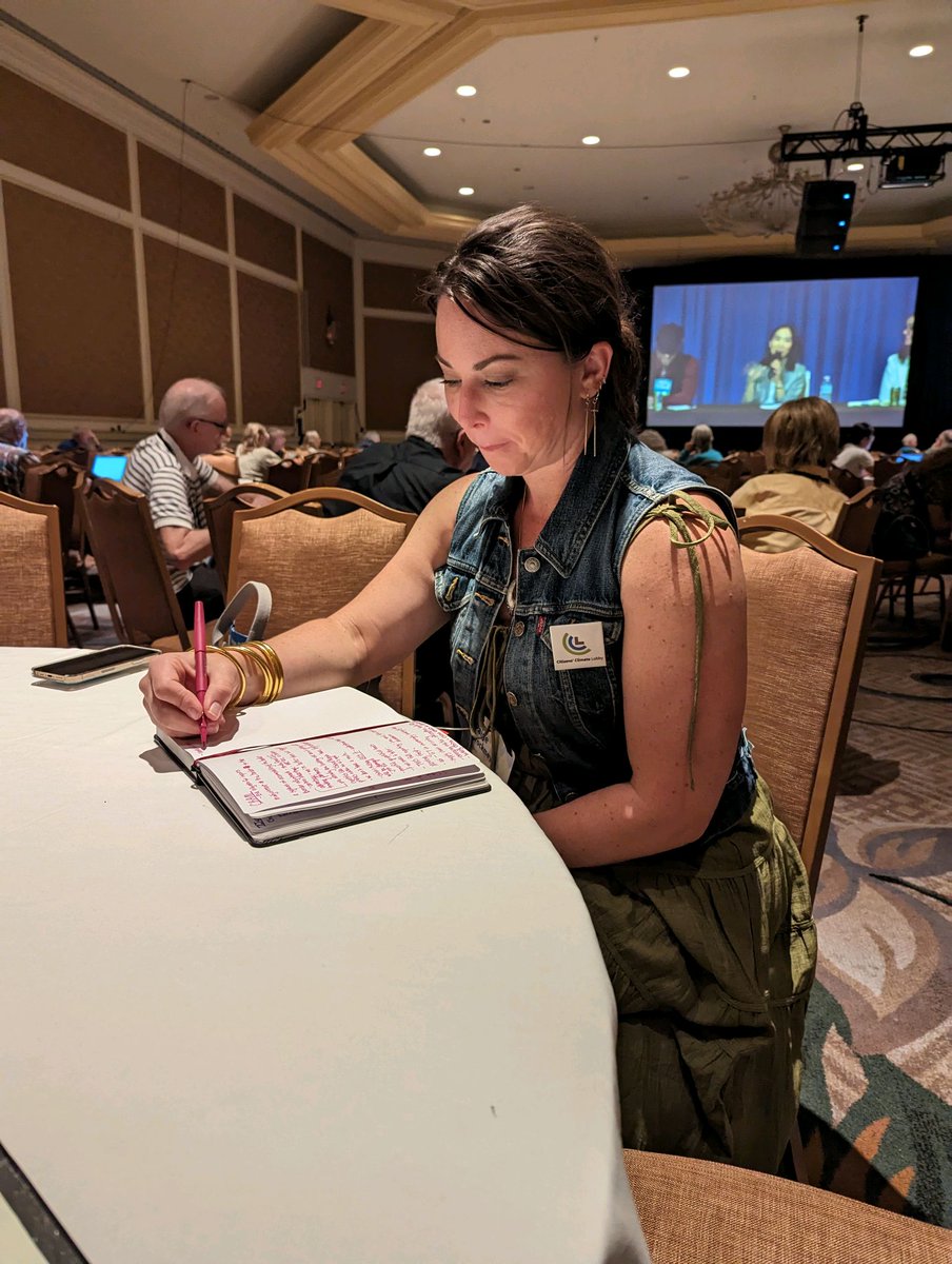 Paige is taking notes on #CBAM. And, the MOC's will be taking notes tomorrow. 😀 #ccl2023 #grassrootsclimate