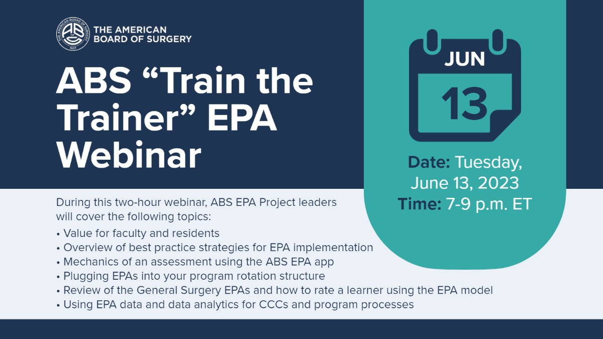 Join us tomorrow for a webinar where we will "train the trainer" in the use of #EPAs. Register here: ow.ly/hgZC50OMoUB