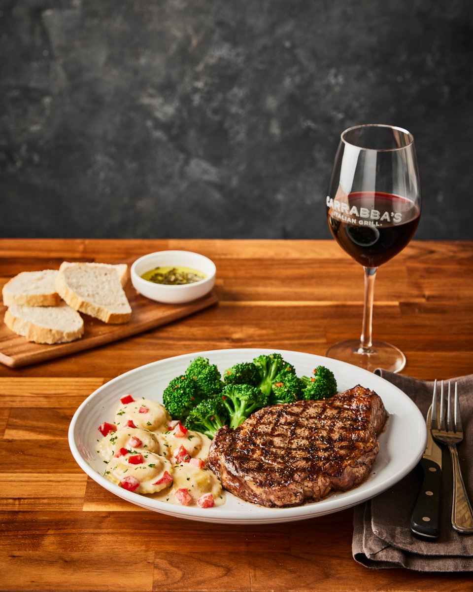 Celebrate Father's Day with Carrabba's! Bring Dad in to choose from a Tuscan-Grilled Ribeye and Lobster Ravioli or Tuscan-Grilled Filet and Lobster Ravioli for just $35.99!🥩 Enjoy this deal anytime from now until Father's Day. Hurry in! #Carrabbas #FathersDay #Ribeye #Filet