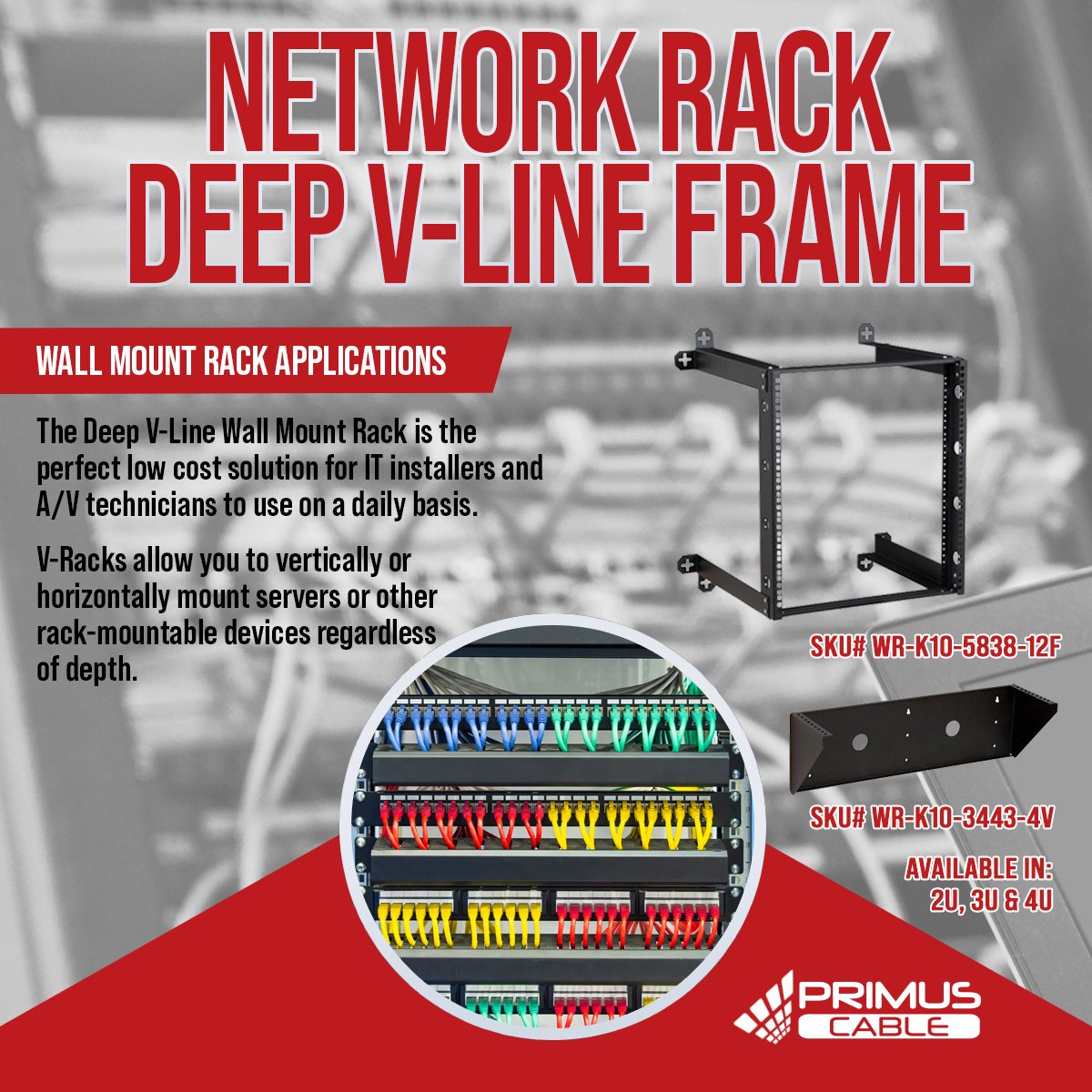 PrimusCable's tweet photo. The network Wall Racks and Wall Brackets provides innovative networking and cable management solutions, especially when floor space is limited.
Learn More: https://t.co/4yBDZ9CDVl
#PrimusCable #cablemanagement #networkracks #networksystem #wallrack https://t.co/ViyZge2WNi