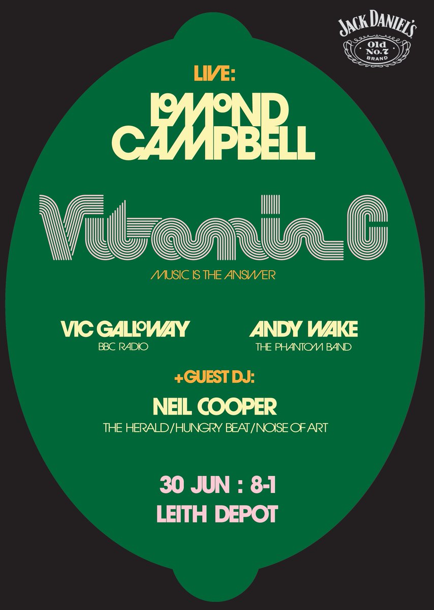Live set - 30th June, <a href="/leithdepot/">LEITH DEPOT</a> with dj sets from <a href="/VicGalloway/">Vic Galloway</a> <a href="/andywake/">andrew williams</a> fae <a href="/ThePhantomBand/">The Phantom Band</a> &amp; <a href="/NeilCooper1/">Neil Cooper</a> 
eventbrite.co.uk/e/vitamin-c-ti…