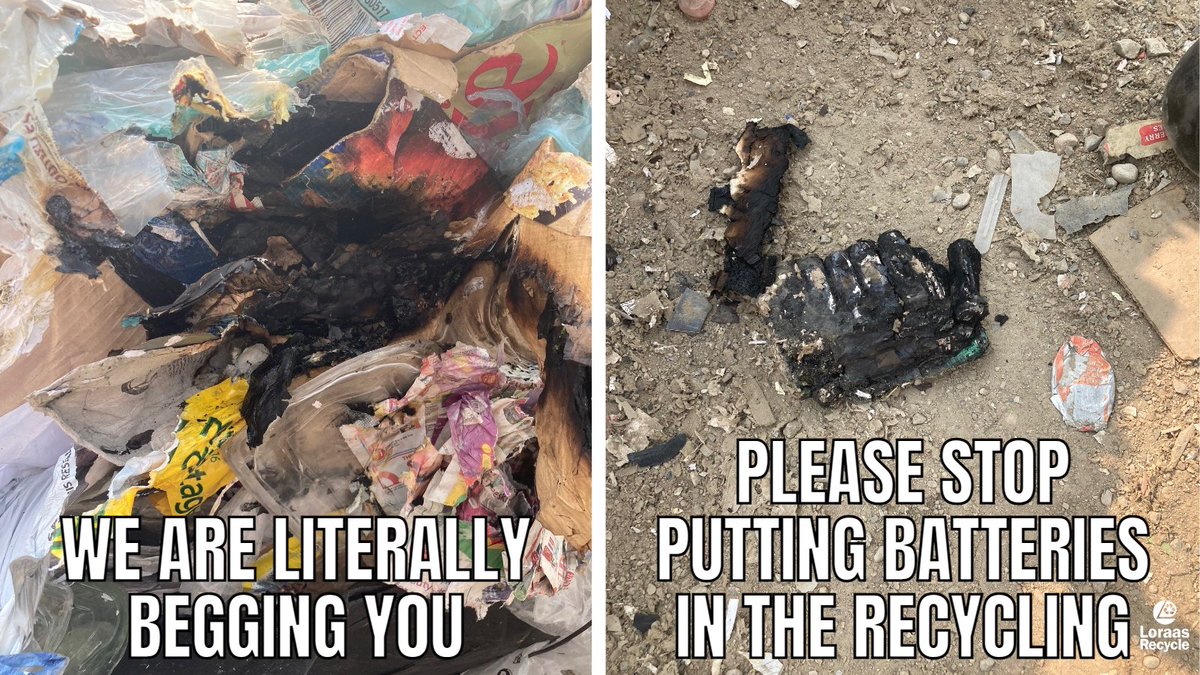 🥺🔥🪫Following our friends at <a href="/SGItweets/">SGI</a>  and literally begging you to stop putting batteries in your recycling. It causes fires, puts our employees at risk, and ruins other good clean recyclables.