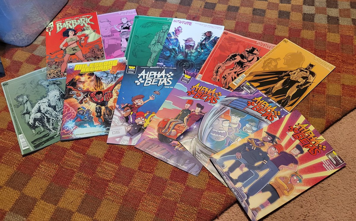 alt_world's tweet photo. Amazing haul from the $1 bins  (15 for 10) at @CCMD_ComicsShop! Check out that run of Grim Jack! Wish I had more time for a deeper dive some gems to be had. I will be back!

#FirstComics #GrimJack #Comics #RobLiefeld  #ConantheBarbarian #FutureState #AlphaBetas https://t.co/lQ0rXjtzPp