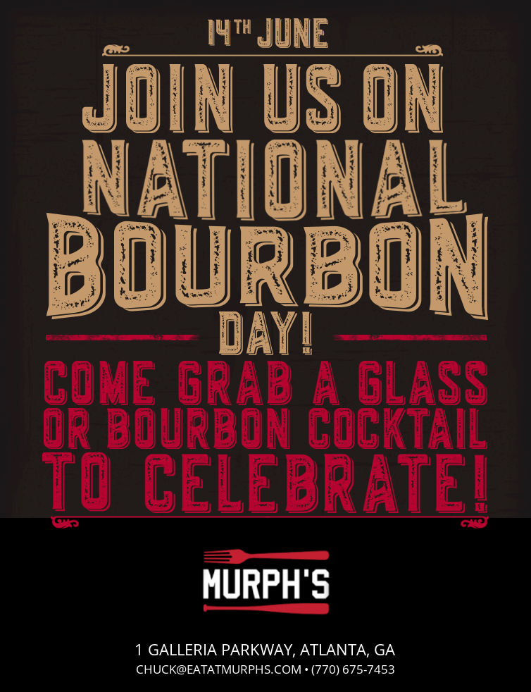 Join us on National Bourbon Day! June 14th - Sit back, relax and sip on your favorite bourbon! spt.to/NWAkr