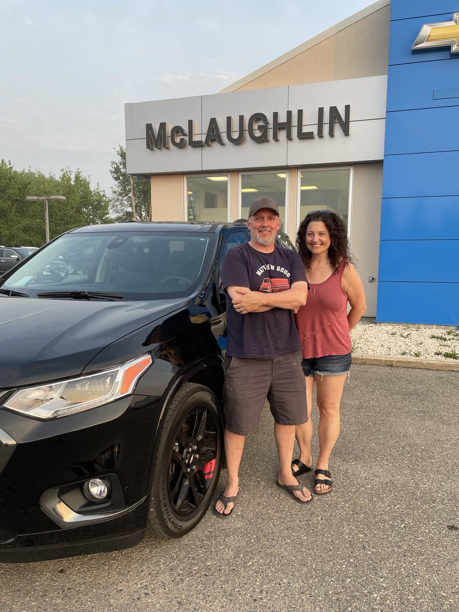 McLaughlin_GM's tweet image. A Big Congrats going out to Darren and April Baker, and  family, from #ThePas #MB, who picked up there BEAUTIFUL New 2020 #ChevyTraverse!
Thanks for choosing #McLaughlinGM, and for your business Baker Fam! Safe travels in your sweet new ride!