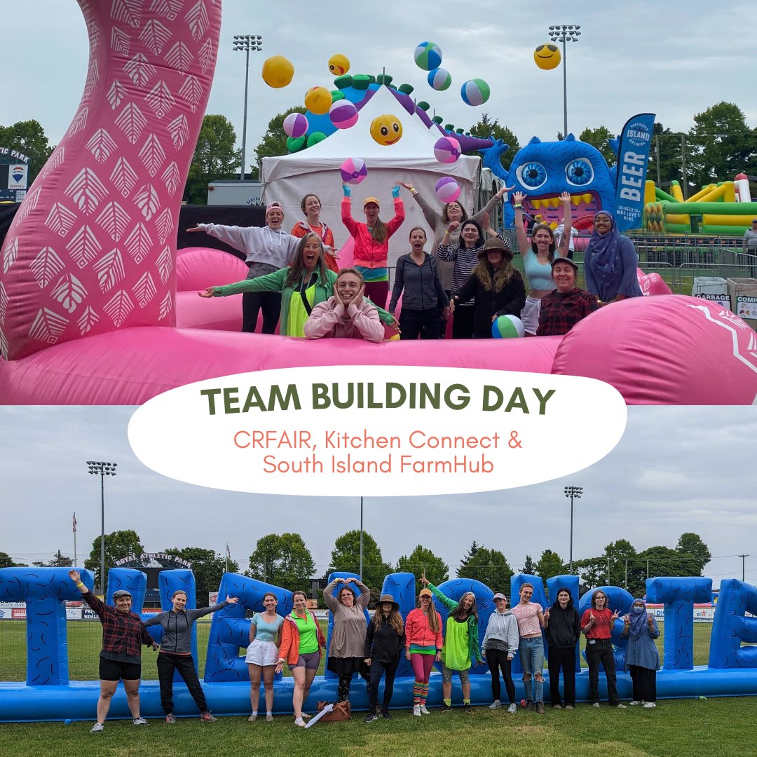 On Friday, our teams from CRFAIR, Kitchen Connect &amp; South Island Farmhub got together for a team-building day to tackle The Monster YYJ ! We’re grateful to have such an awesome team this summer and can’t wait to have more fun together! 🌞