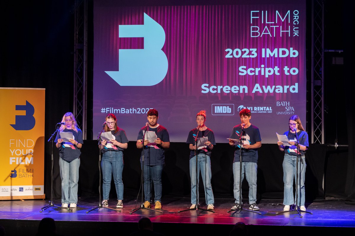 FilmBathUK's tweet photo. What a spectacular evening we had tonight at the @IMDb  Script to Screen Awards 2023! 🏆

Congratulations to our winner which was both the judges and the audiences pick -Two Minutes by Jamie Benyon! 🥳 https://t.co/FcEmRBgwhh