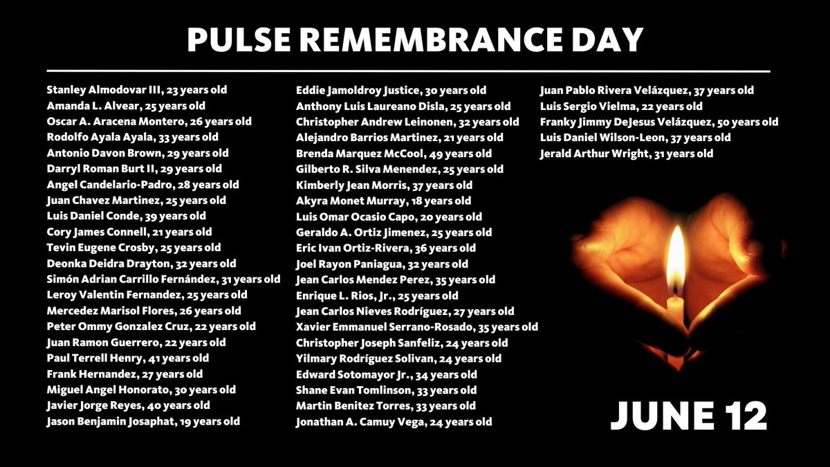LambdaAtUCM's tweet photo. As we come together to celebrate Pride Month, we also unite to remember the lives we've lost. Today, we honor the memories of the 49 lives that were abruptly stolen, the 53 individuals who were injured, and all those who continue to bear the scars from the Orlando Pulse shooting. https://t.co/6tNsjHGhCX
