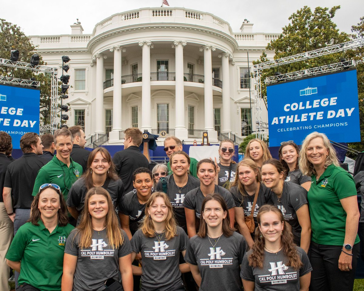 Lumberjacks represent the CSU at the <a href="/WhiteHouse/">The White House</a>!

The <a href="/humboldtcalpoly/">Cal Poly Humboldt</a> Women’s Rowing team was honored in D.C. as part of #CollegeAthleteDay for winning the 2023 <a href="/NCAA/">NCAA</a> Division II Rowing National Championship. Congrats, <a href="/HumboldtCrew/">Humboldt Women’s Rowing</a>! 👏

Read more:bit.ly/3X5ai3S