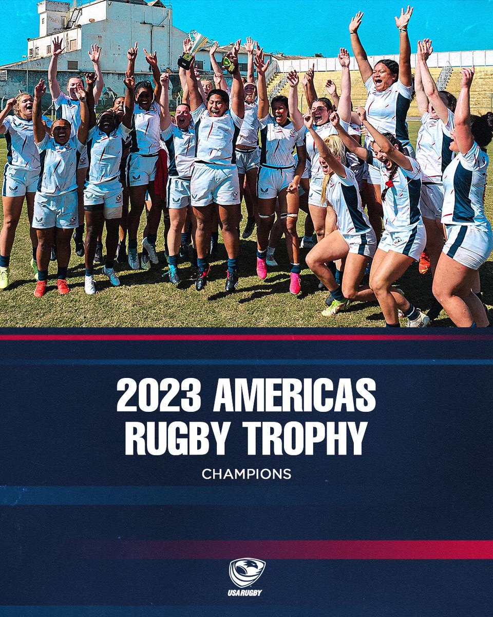 USARugby's tweet photo. Americas Rugby Trophy champions 🏆

The USA Women’s U23s added some new hardware to their collection 🔥 https://t.co/pCzD3YvTGa