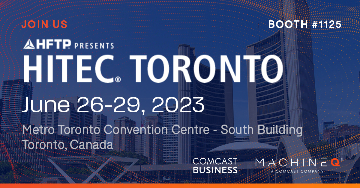MachineQ's tweet image. From health and safety to sustainability, these topics are top of mind for hoteliers right now. We’ll be talking about #enterpriseIoT solutions to help with these efforts during #HITECTOR23. Be sure to stop by booth 1125 to learn more. @comcastbusiness