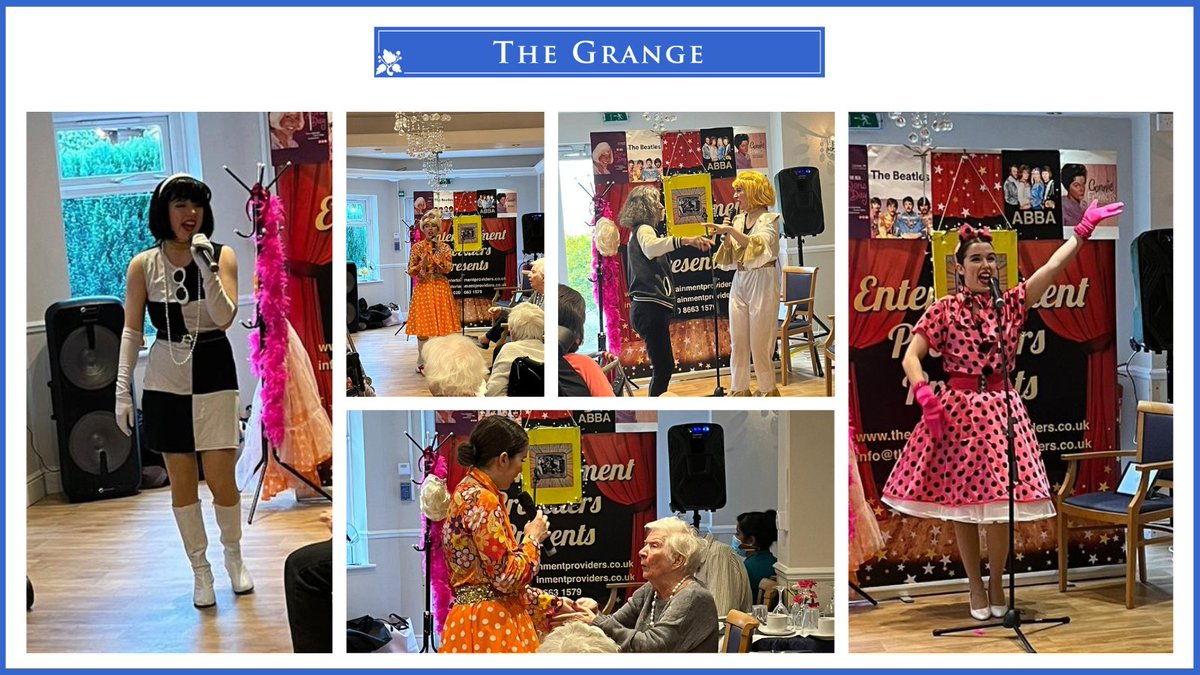 Harriet from the entertainer providers visited The Grange Retirement Home and did a spectacular performance for our residents. She sang and danced to rock and roll songs from the 50s and 60s. The residents thoroughly enjoyed watching the performance! #CareHomeActivities