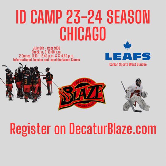 DecaturBlaze's tweet photo. Want to be apart of the Decatur Blaze? Sign up on our website under the ID Camp tab. This is a great way to meet the staff and potentially be apart of the program! https://t.co/qfQXpmXapL