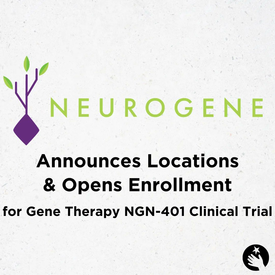 Today <a href="/NeurogeneInc/">Neurogene Inc.</a> announced the locations &amp; began enrolling for the first U.S. Phase 1/2 clinical trial of their investigational gene therapy, NGN-401. Learn More: buff.ly/42Dlgie