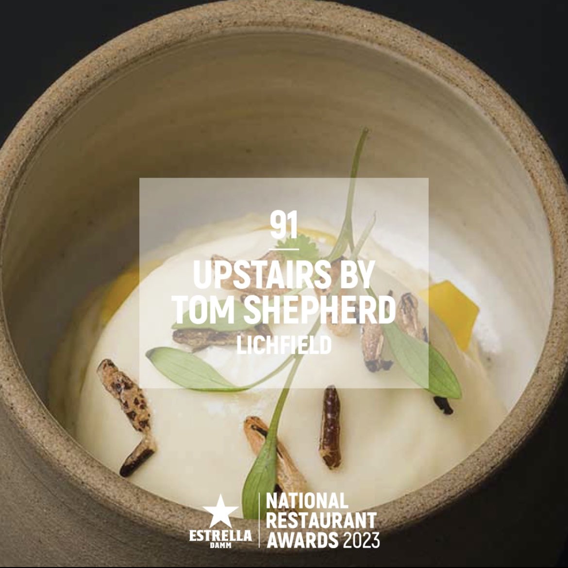 rest_upstairs's tweet photo. We’re absolutely buzzing to be listed among the Top 100 restaurants in the UK!  🔥

So, so proud of our team 🤍

Thank you to all at @The_NRAs  &amp; huge congratulations to all of our industry friends who are also celebrating tonight 👏👏 https://t.co/YQqETHNMKB