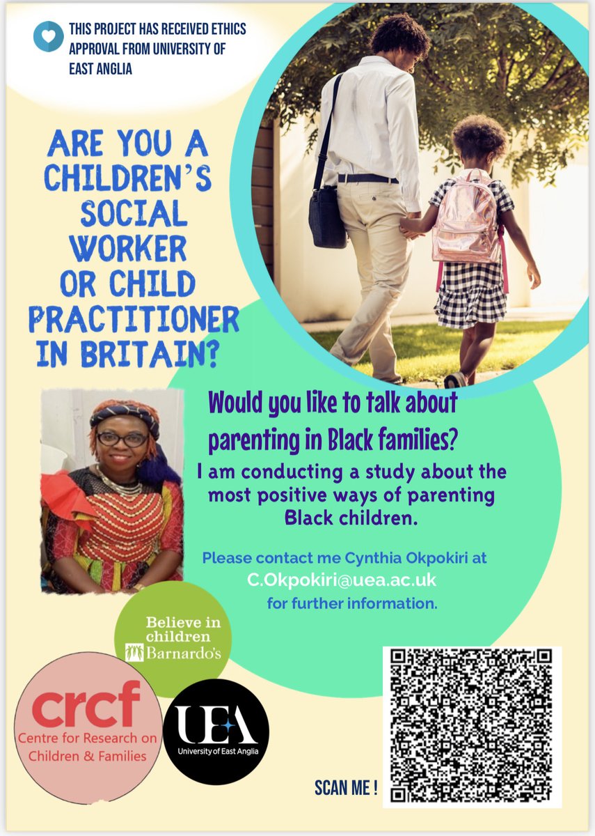 We’re conducting research about a positive Black parenting style, and want to speak to social workers working with Black children and families in Britain. Pls email or text us, thanks.