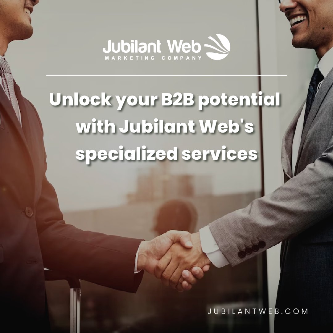 JubilantWeb's tweet photo. From strategic digital marketing to lead generation, we have the solutions to elevate your business. Let's thrive together!
#jubilantweb #b2b #business #marketing #ecommerce #bmarketing #digitalmarketing #entrepreneur #sales #technology #branding #tech #wholesale #bsales #seo https://t.co/T0Npc1F0lm