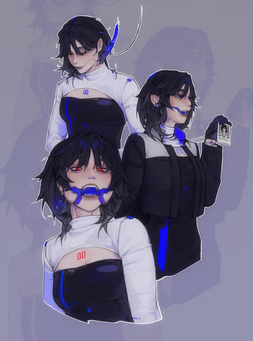 [ #oc ] have finally finished a reference sheet for my babie gorl saifa + another illustration + noods #shikeiillust