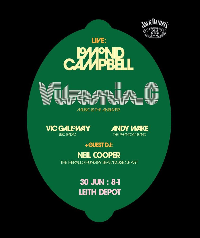 Andy Wake (@_andy_wake_) on Twitter photo I do this thing: Next VITAMIN C in <a href="/leithdepot/">LEITH DEPOT</a> we have <a href="/LomondCampbell/">Lomond Campbell</a> performing LIVE and <a href="/NeilCooper1/">Neil Cooper</a> (The Herald/Hungry Beat/Noise of Art) as guest DJ... alongside <a href="/VicGalloway/">Vic Galloway</a> & me playing records with a mixer in between.
Come along 🍋 Friday 30th June 🍋 8-1. I do this thing: Next VITAMIN C in <a href="/leithdepot/">LEITH DEPOT</a> we have <a href="/LomondCampbell/">Lomond Campbell</a> performing LIVE and <a href="/NeilCooper1/">Neil Cooper</a> (The Herald/Hungry Beat/Noise of Art) as guest DJ... alongside <a href="/VicGalloway/">Vic Galloway</a> & me playing records with a mixer in between.
Come along 🍋 Friday 30th June 🍋 8-1.