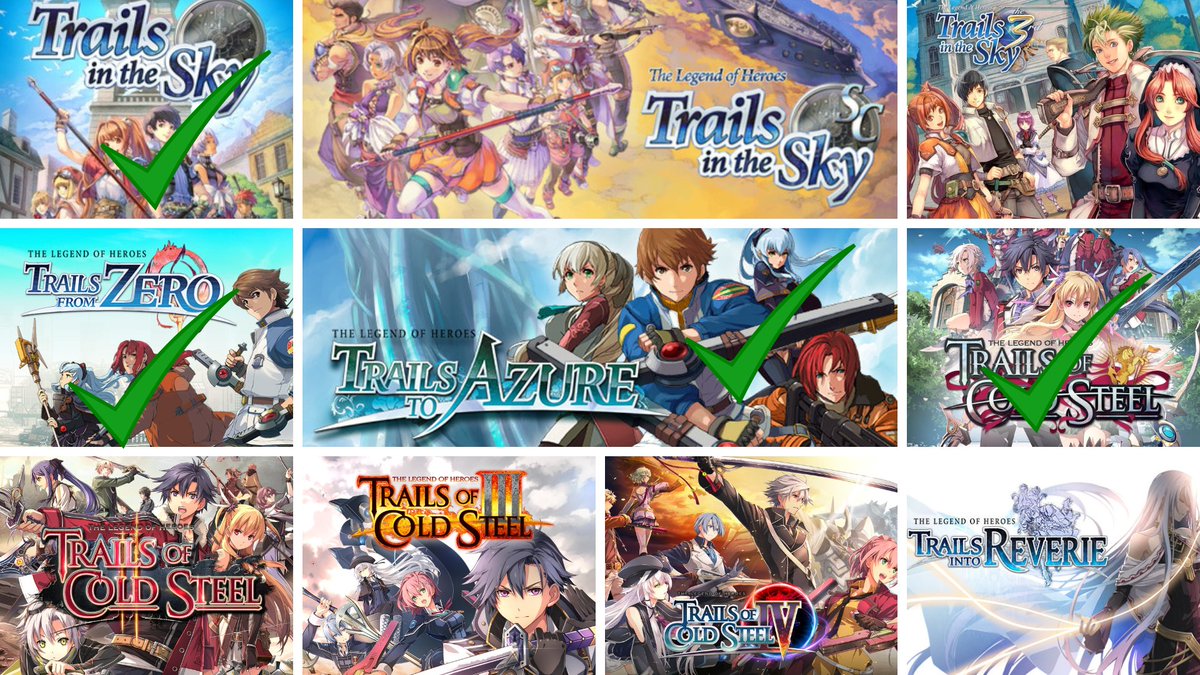 KeiChaldea's tweet photo. 4 down 6 more to go! After I finish this franchise, I don't want to see another JRPG for a while. 😩 

Started like 4 months ago, and loving every second of these games. Azure though is definitely top-tier. 
Currently on Cold Steel 2. https://t.co/xeLlZejtRG