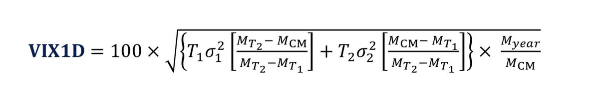 macrocephalopod's tweet photo. The VIX1D calculation linearly weights the 0dte and 1dte options, with more weight to the 1dte as time passes. Since tomorrow is CPI day (high implied vol) you would expect exactly this behavior as we get close to the end of the day, it has almost nothing to do with call buying. https://t.co/LapfN2QUbY
