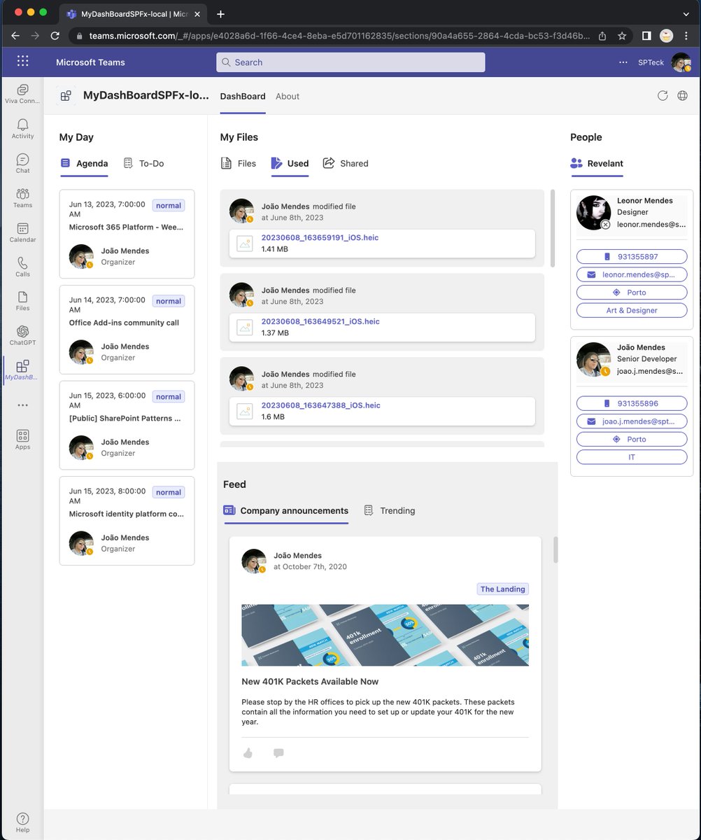 joaojmendes's tweet image. Done! Ready to submit 😀
#VSTeamsToolkit #MicrosoftGraphToolkit #FluentUI9 #ReactJS #PnP #sharingiscaring #M365Dev