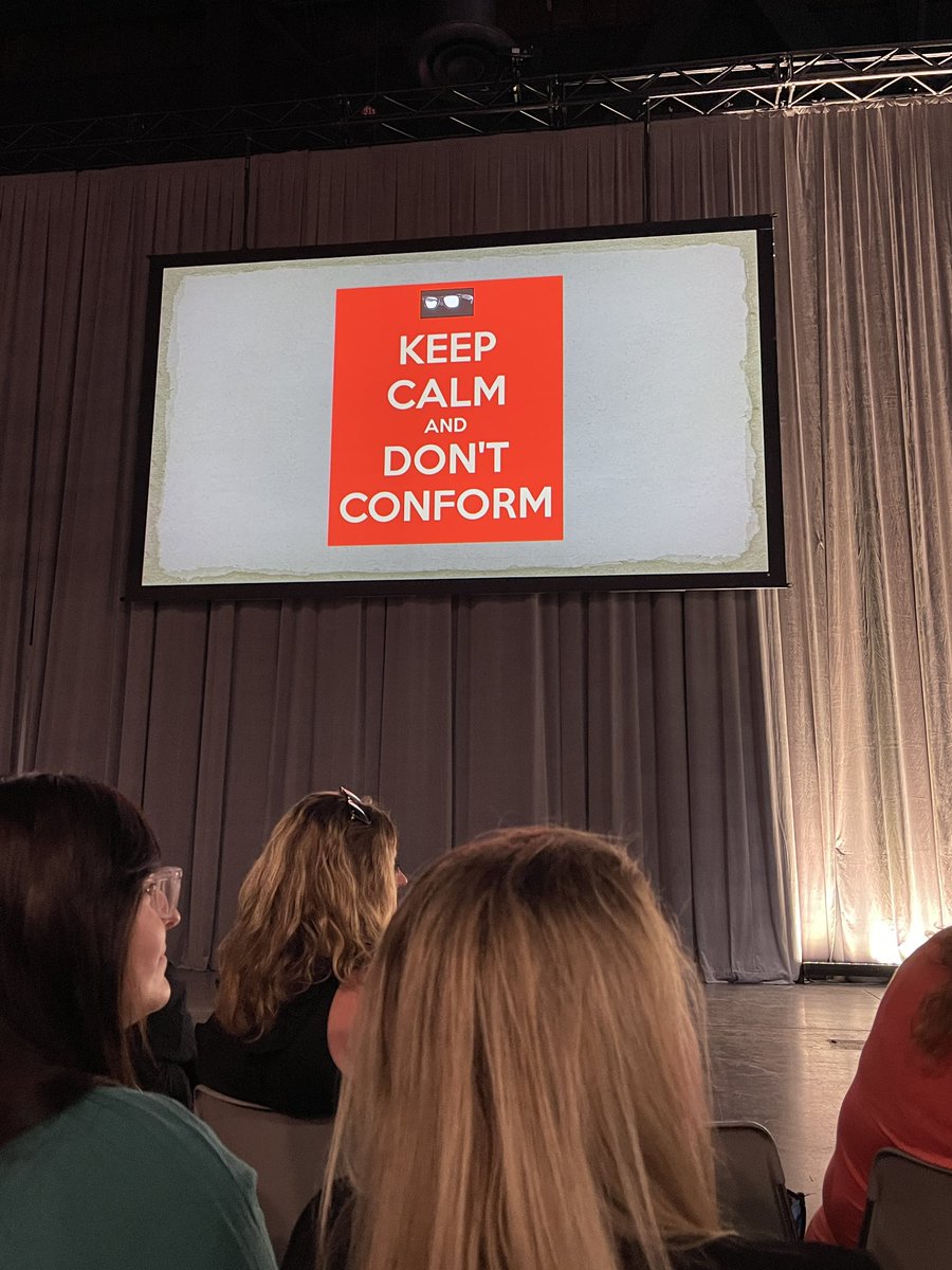 Thank you <a href="/sbrownehr/">Steve Browne</a>! This resonated with me. Tattoos, purple hair, still an HR Leader! 👏 I love your fun shirts and sneakers Steve! #SHRM23 #ClaireShares