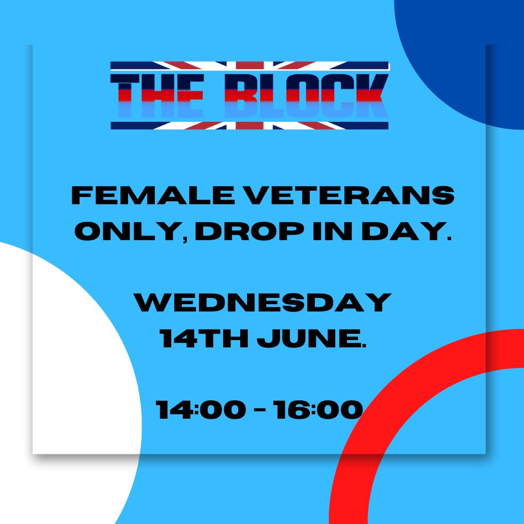 FEMALE VETERANS ONLY, DROP IN DAY.

WEDNESDAY
 14th June. 

14:00 - 16:00 

#female #veterans #liverpool #armedforces #positivevibes #positivity #femaleentrepreneur #femaleempowerment #femalefitness #femalementalhealth #veteranshelpingveterans