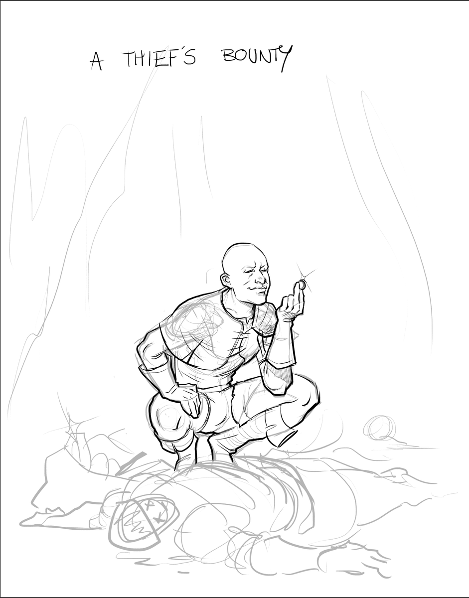 Been wanting to do some Dark Souls pieces-- different moments from the first game's story (implied or otherwise). Couple of rough sketches inbound.