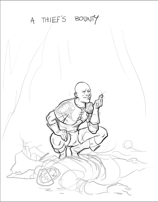 Been wanting to do some Dark Souls pieces-- different moments from the first game's story (implied or otherwise). Couple of rough sketches inbound.