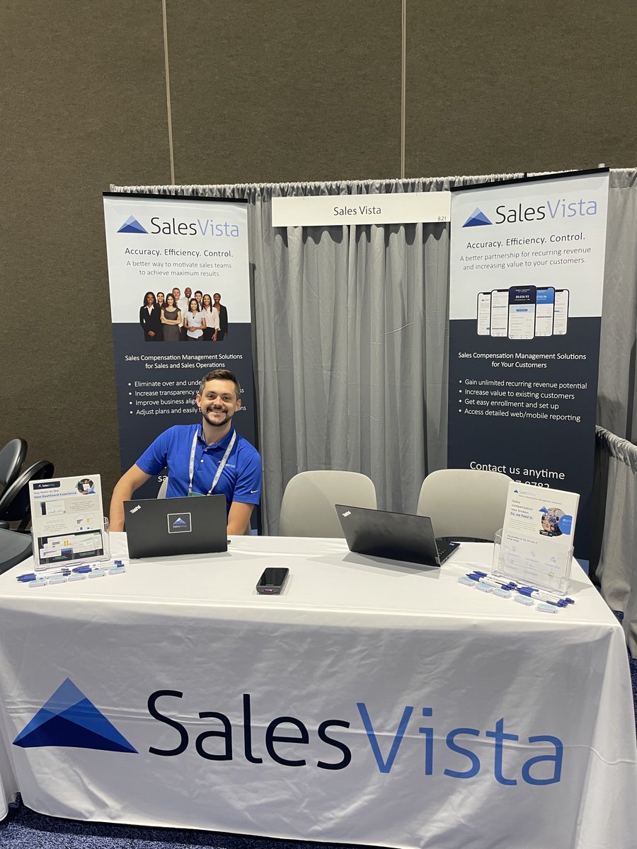 Empowering productivity through incentive compensation, that's our mission at SalesVista. Come discuss with Wyn Partington & Chase Anderson at Booth 821. 

#salescompensation #totalrewards23