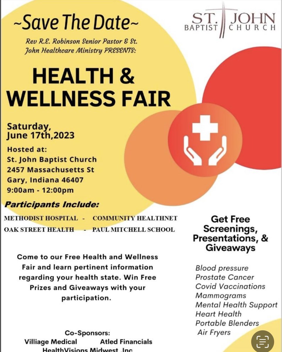 Please join us for our Health &amp; Wellness Fair, on Saturday, June 17th, from 1:00-3:00 pm. We hope to see you there!