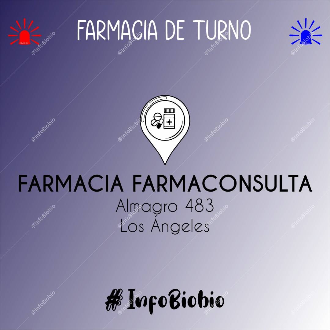 infobiobio's tweet photo. ⚕️ Farmacia de turno en #LosAngelesCL hoy lunes 12 de junio de 2023⚕️

Turno hasta las 9 am de mañana 13.

#InfoBiobío https://t.co/1Dd3lPIpzK