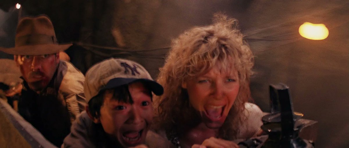 metaplexmovies's tweet photo. Not everyone loves it, but for me THE TEMPLE OF DOOM is a (problematic) riot, the most uninhibited expression of pure 30s adventure pulp Lucas and Spielberg ever made, jumping from a musical number to to trap doors, mine-cart chases and weirdo kink. Every frame is a pop wonder. https://t.co/QRRFGTpUqe